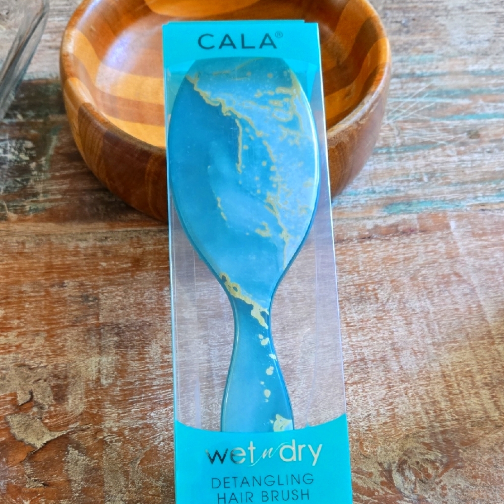 CALA Wet-n-Dry Detangling Hairbrush Marble Design New In Box (BIN 008)
